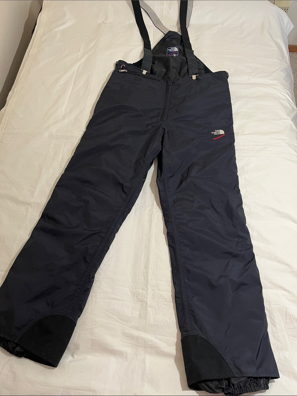 The North Face Men's Black Ski Bib Snow Pants with Red Logo